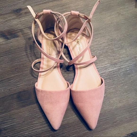 Lulus Shoes - NWT Rayna Blush Suede Pointed Flats